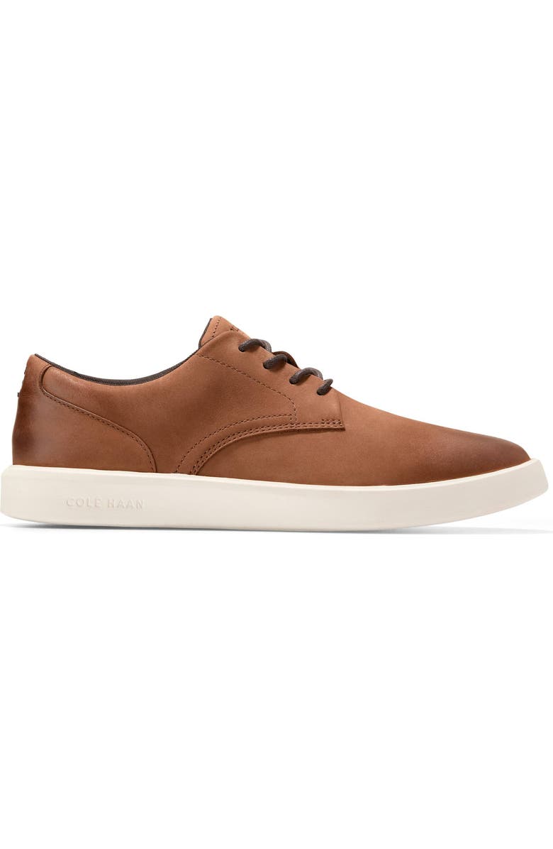 Cole Haan Grand Crosscourt Daily Plain Toe Sneaker, Alternate, color, British Tan Nubuck / Chocolate