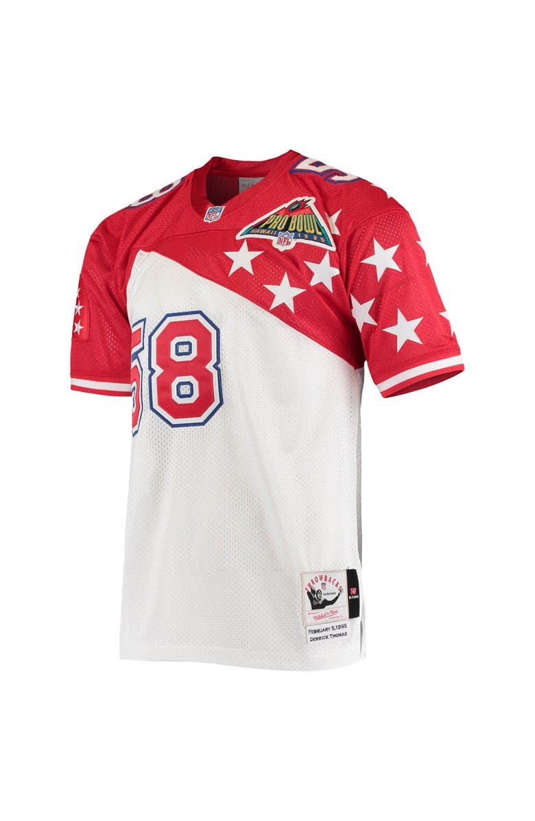 Mitchell & Ness Men's Mitchell & Ness Derrick Thomas White/Red AFC 1995 Pro Bowl Authentic Jersey, Alternate, color, 