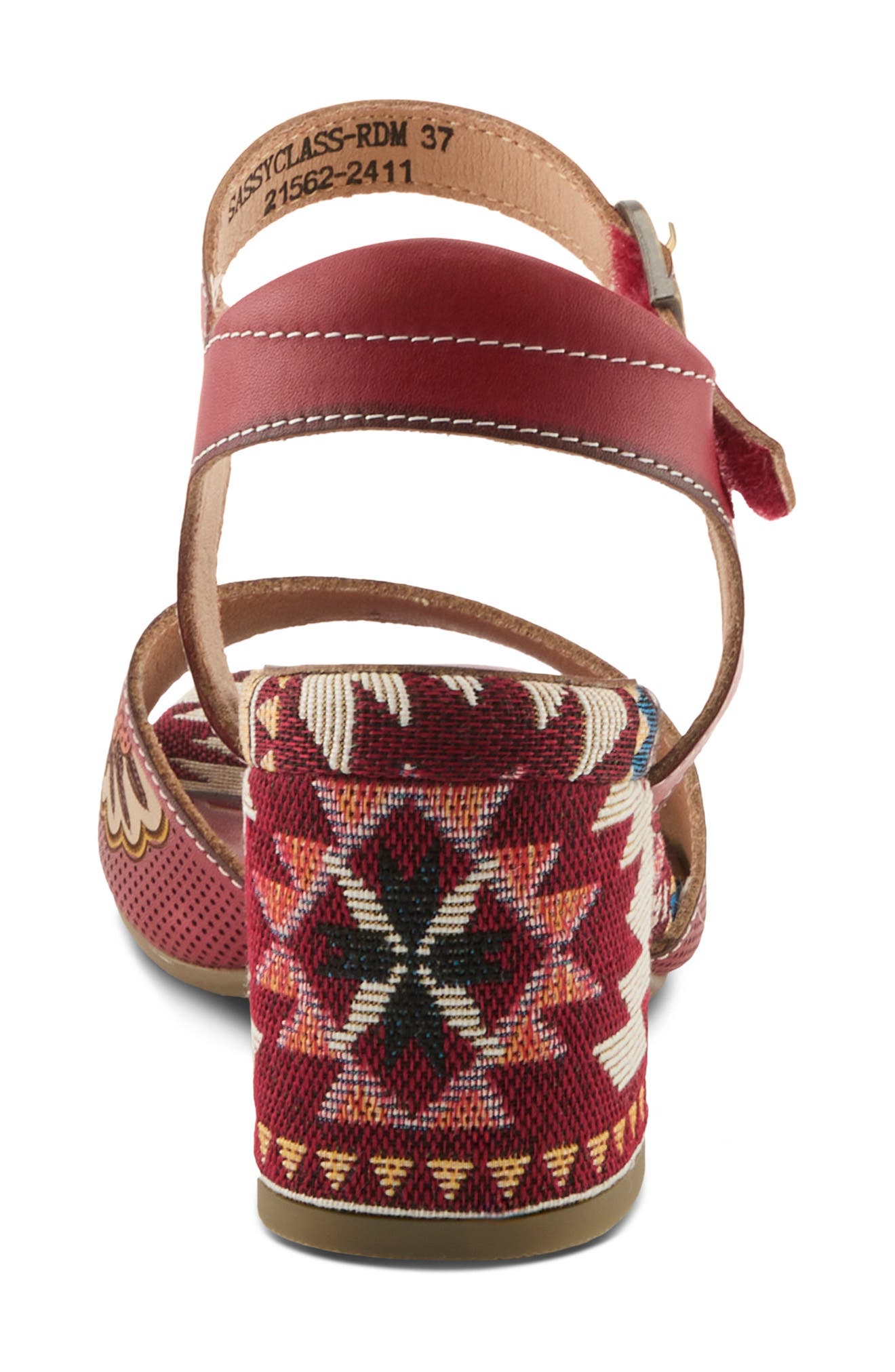 Sassyclass Ankle Strap Sandal, Alternate, color, RED MULTI
