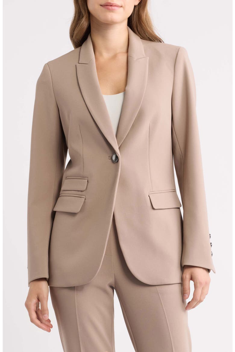 Triple Pocket One-Button Blazer, Alternate, color, NATURAL CLAY