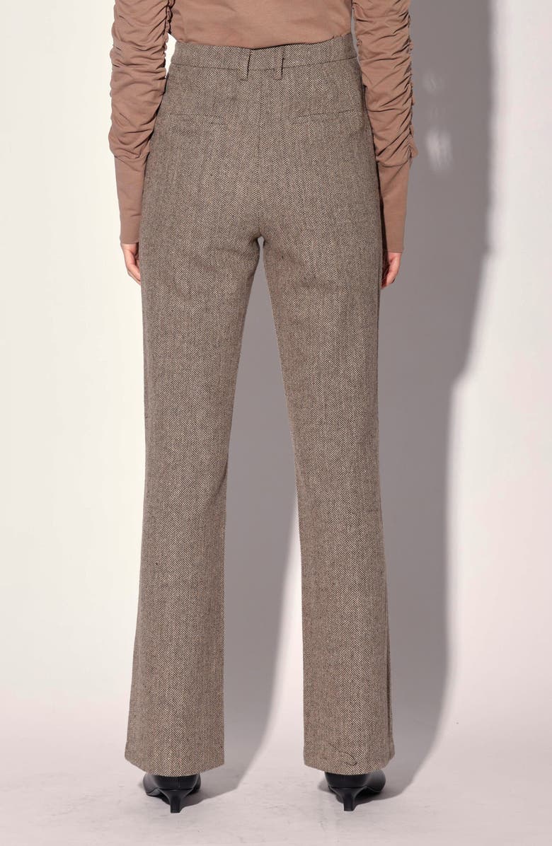 Walter Baker Shane Herringbone Wide Leg Pants, Alternate, color, Brown Herringbone