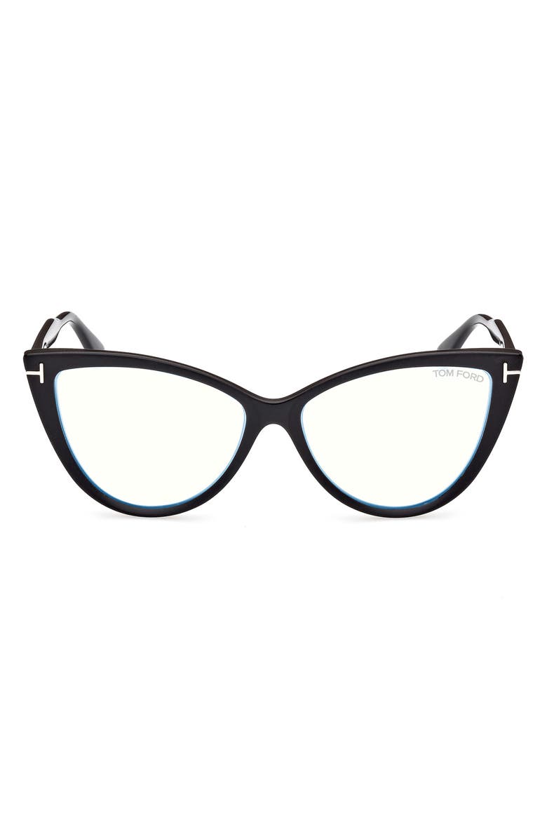 TOM FORD 56mm Blue Light Blocking Glasses, Main, color, 
