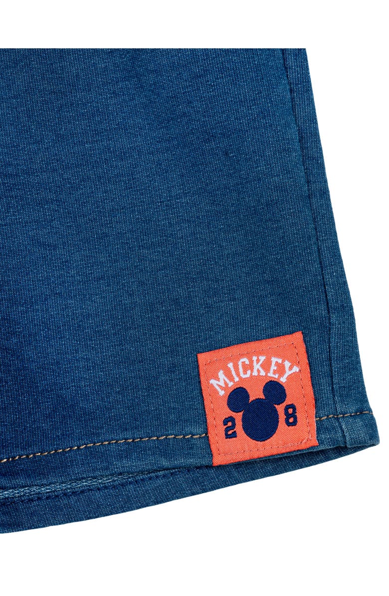 Disney Mickey Mouse Baby French Terry 2-Piece T-Shirt and Shorts Set, Alternate, color, Mickey Navy Stripe
