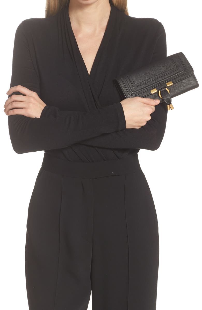 Chloé Marcie Long Leather Wallet, Alternate, color, 