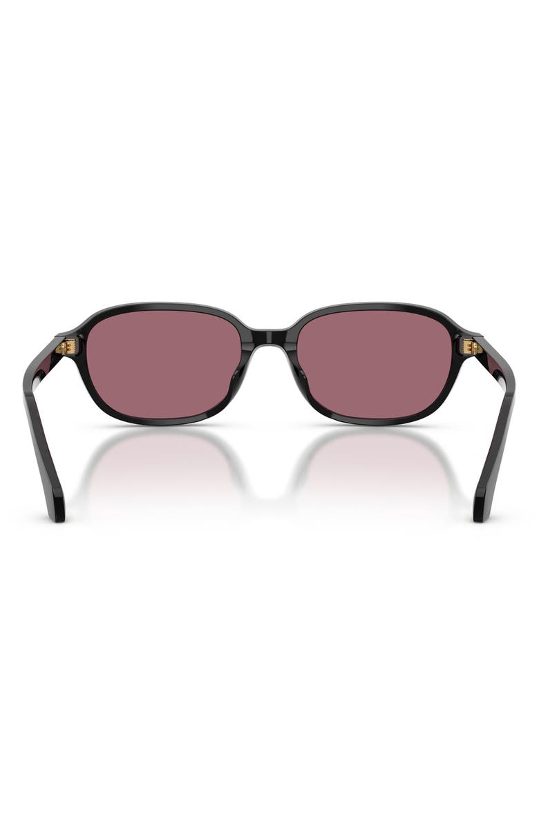 Versace 53mm Pillow Sunglasses, Alternate, color, Black / Violet
