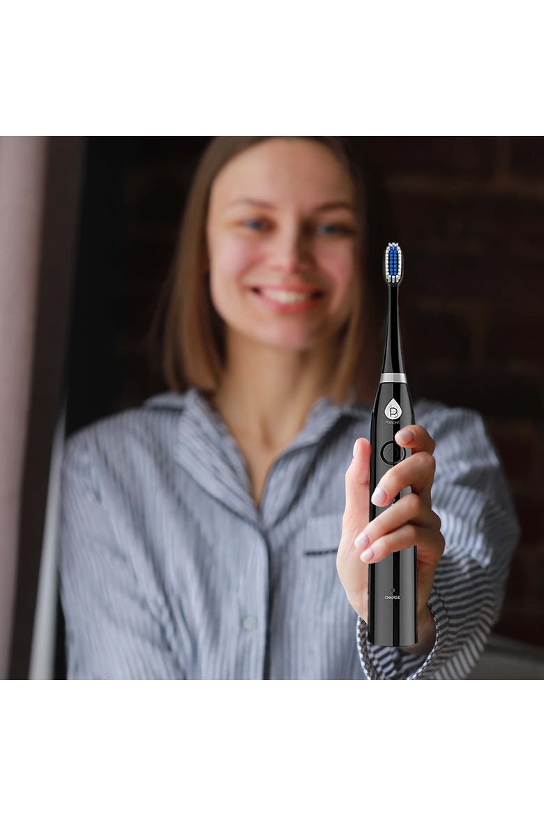 Sonic Smart Series Rechargeable Toothbrush with UV Sanitizing Function, Alternate, color, BLACK
