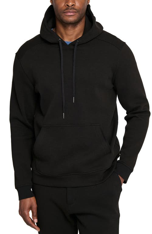 Wrk W.r.k Slim Fit Brushed Cotton Blend Pullover Hoodie In Black