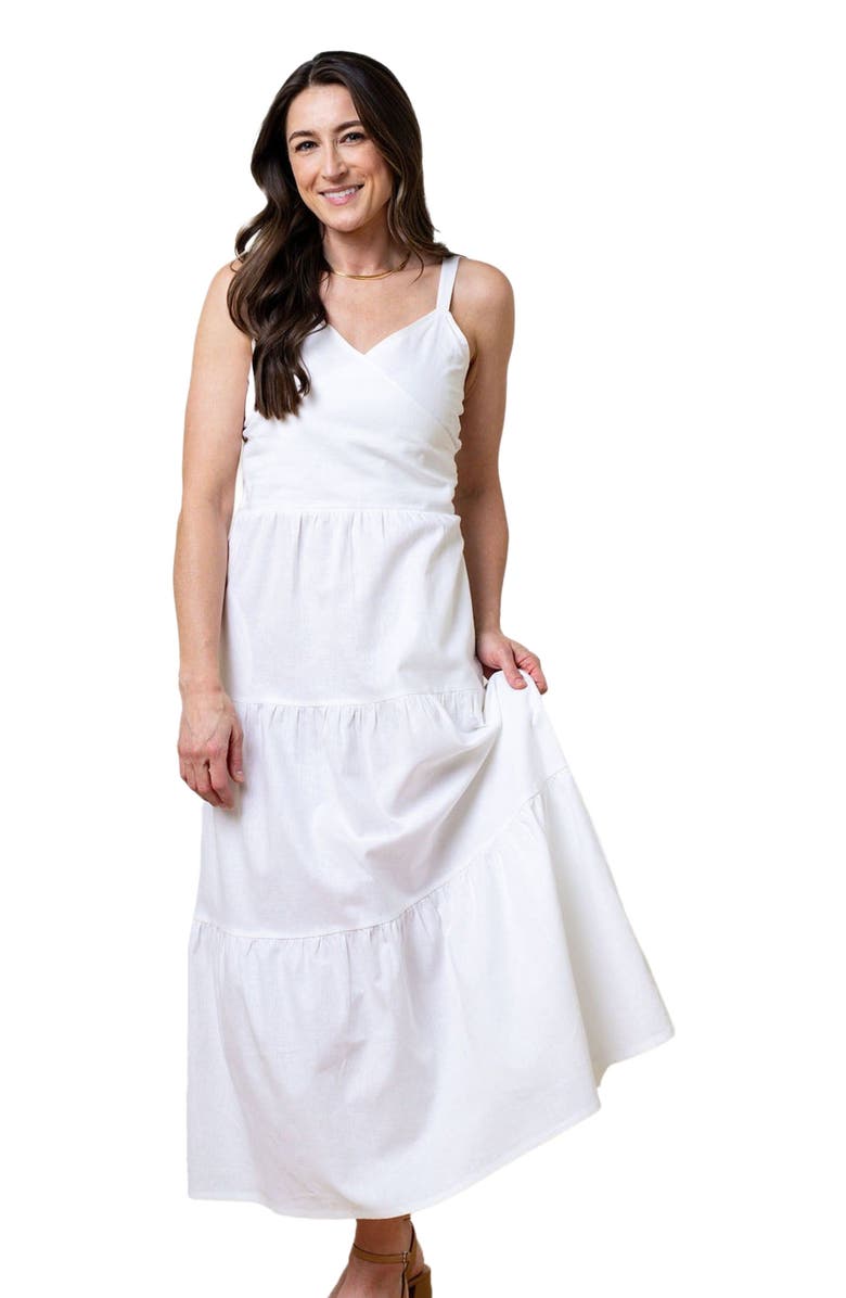 Hope & Henry Womens' Tiered Wrap Dress, Main, color, 