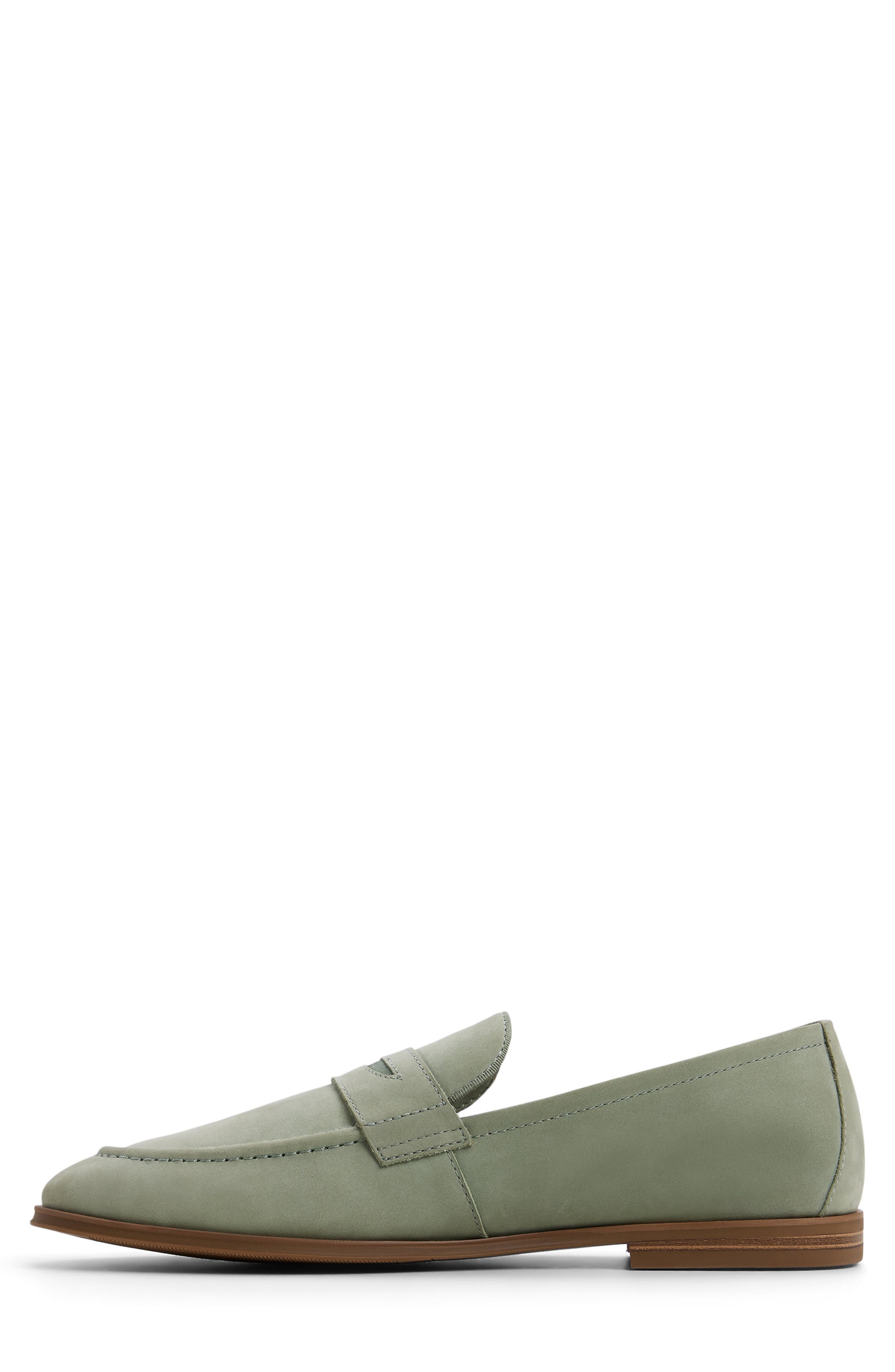 ALDO Journey Penny Loafer, Alternate, color, Light Sage