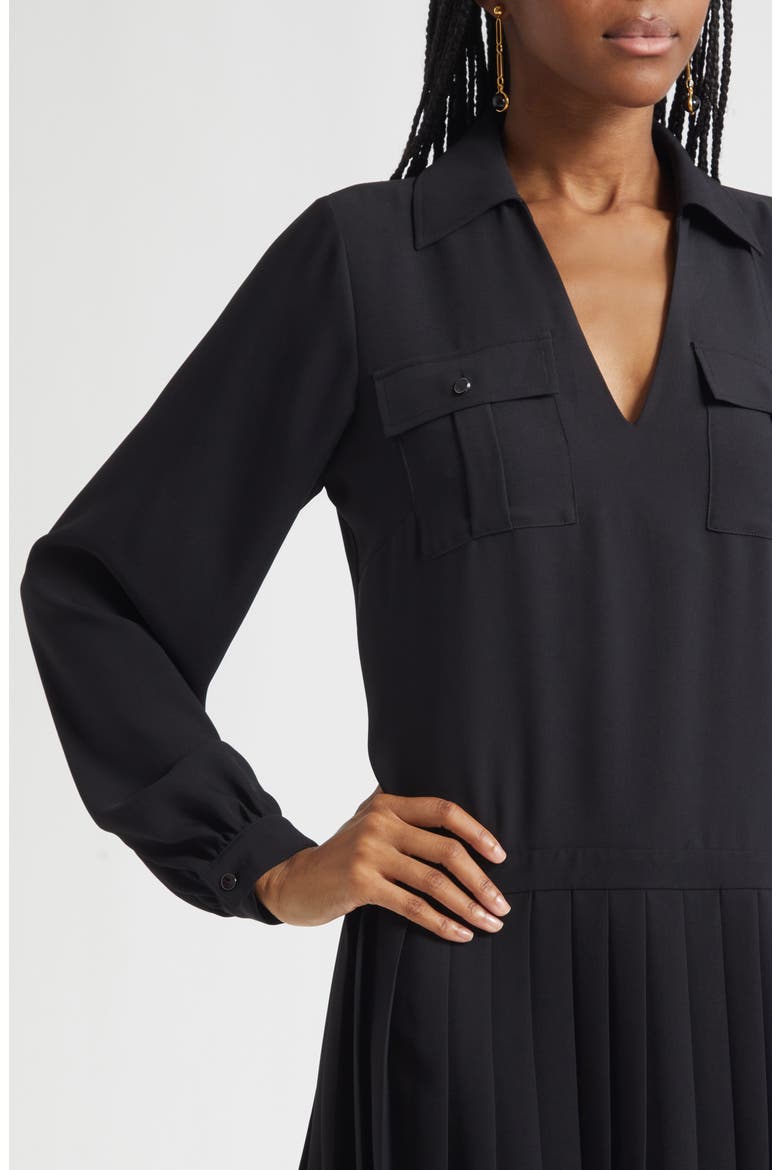 Mercedes Long Sleeve Minidress, Alternate, color, BLACK