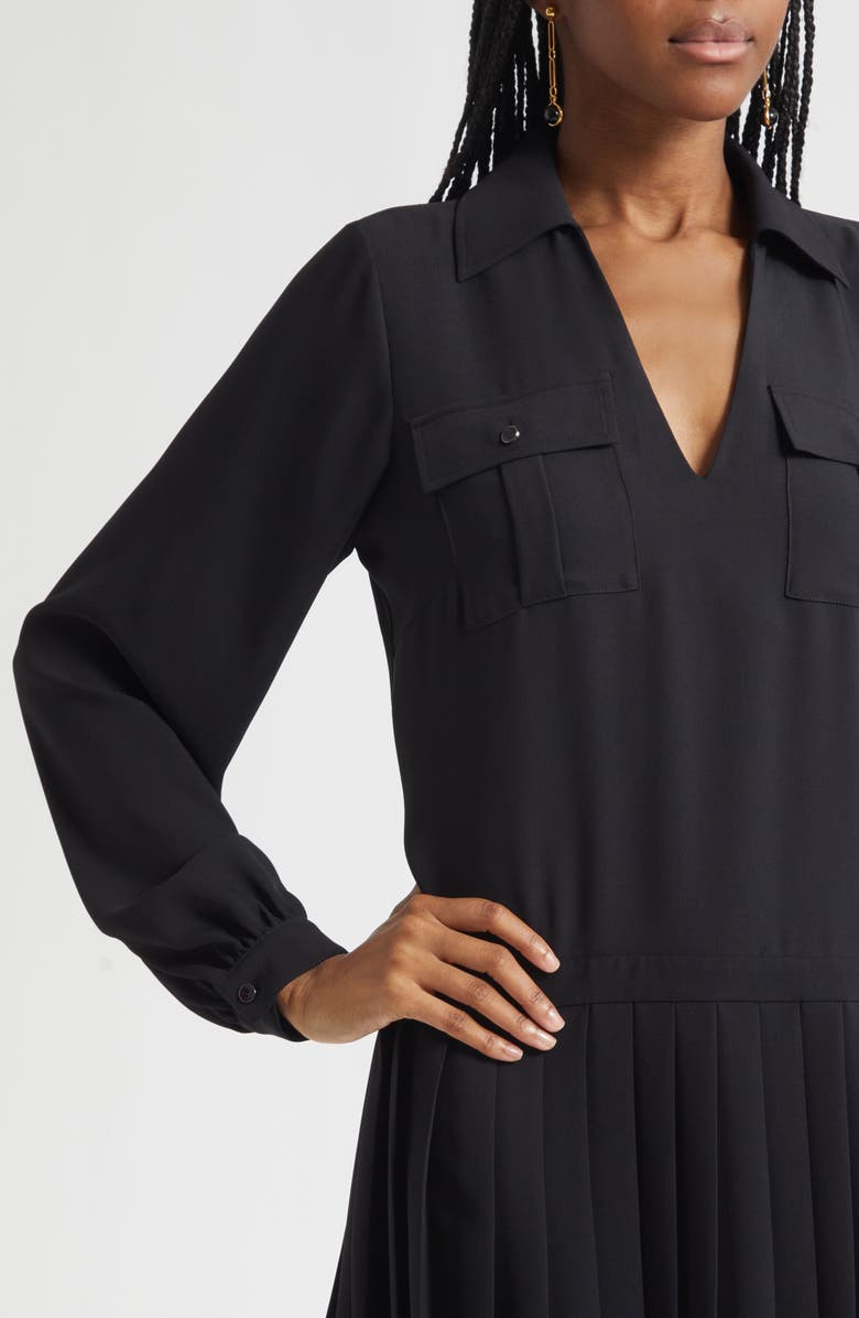 Ramy Brook Mercedes Long Sleeve Minidress, Alternate, color, Black