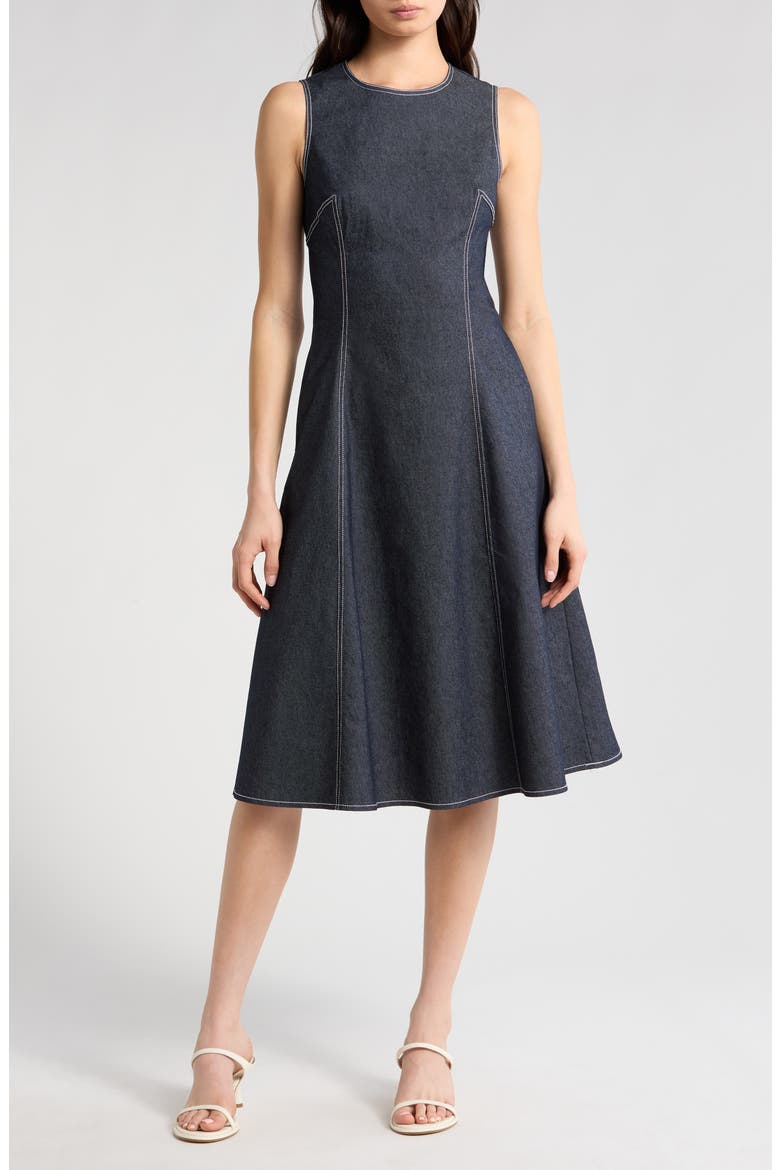 vince camuto denim dress Vince Camuto Boho Spirit Fashion Retro Wash Denim Blue Dress Size Women's 2