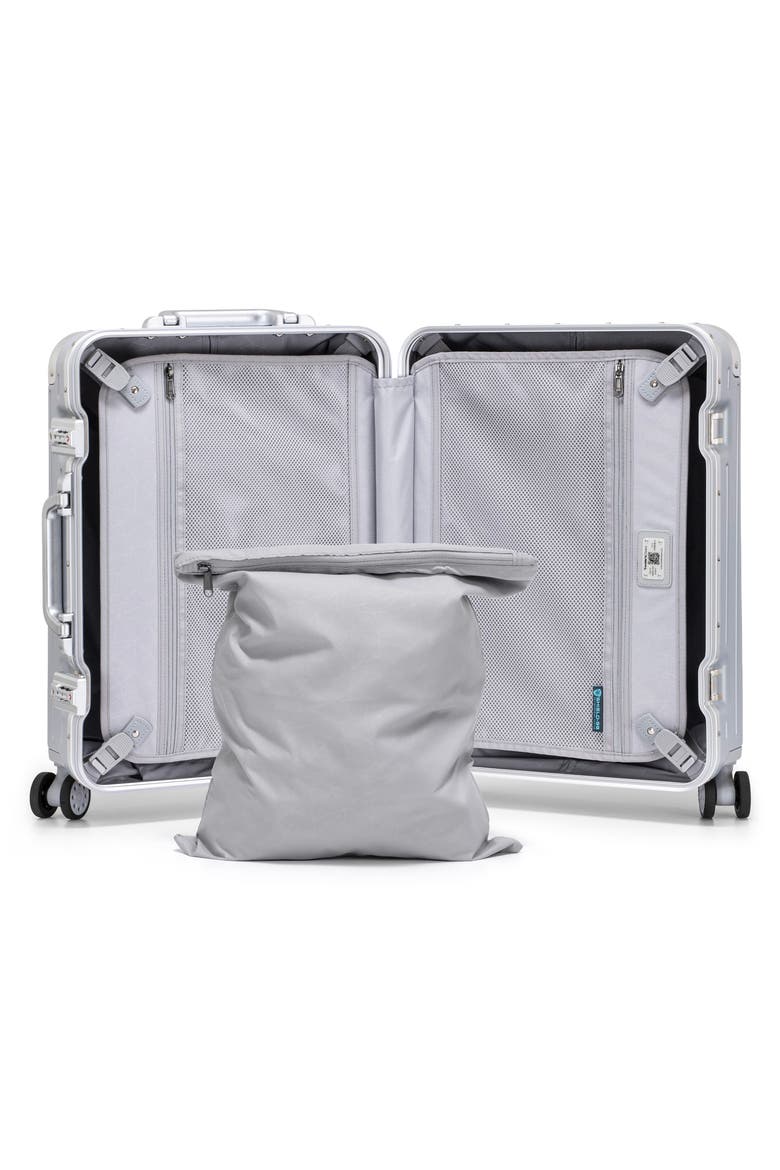 Montro Carry-On Spinner Luggage, Alternate, color, SILVER