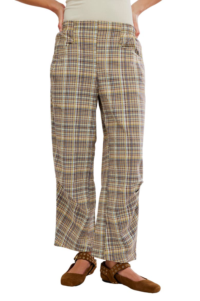 Nice Choice Stripe Pull-On Pants, Main, color, IVORY/ BROWN MULTI