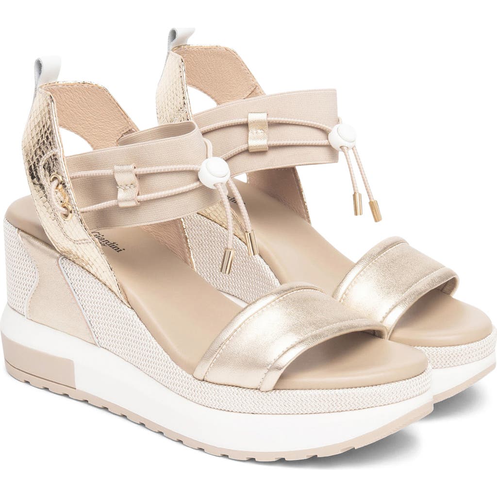 Nerogiardini Bungee Platform Wedge Sandal In Multi