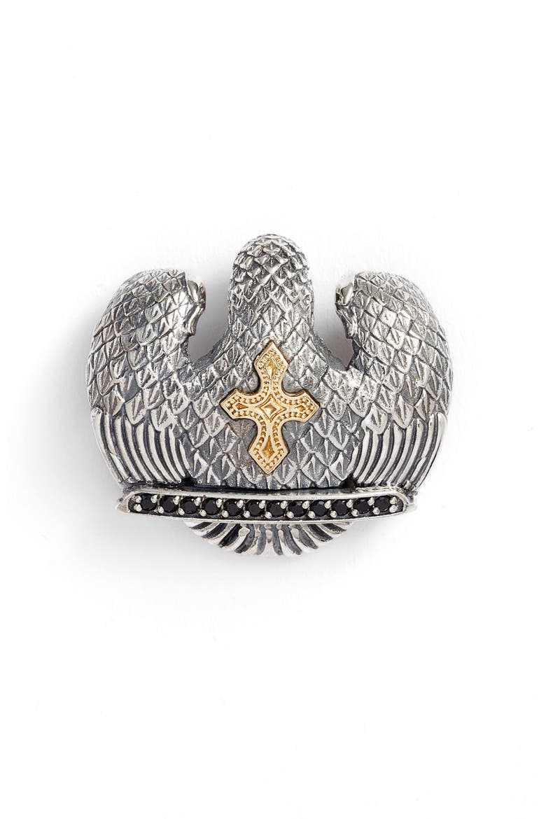 Heonos Two-Tone Eagle Pendant, Alternate, color, SILVER/ GOLD