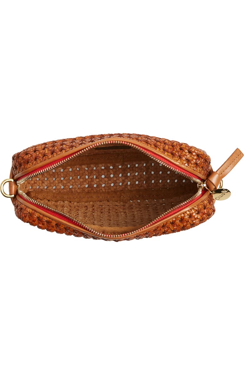 Clare V. Midi Sac Woven Leather Crossbody Bag, Alternate, color,