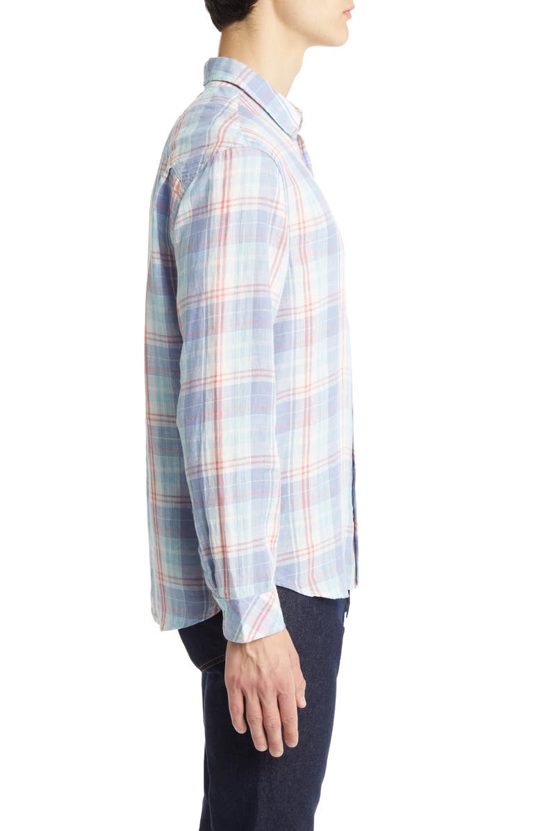 Rails Havana Plaid Linen Button-Up Shirt, Alternate, color, 