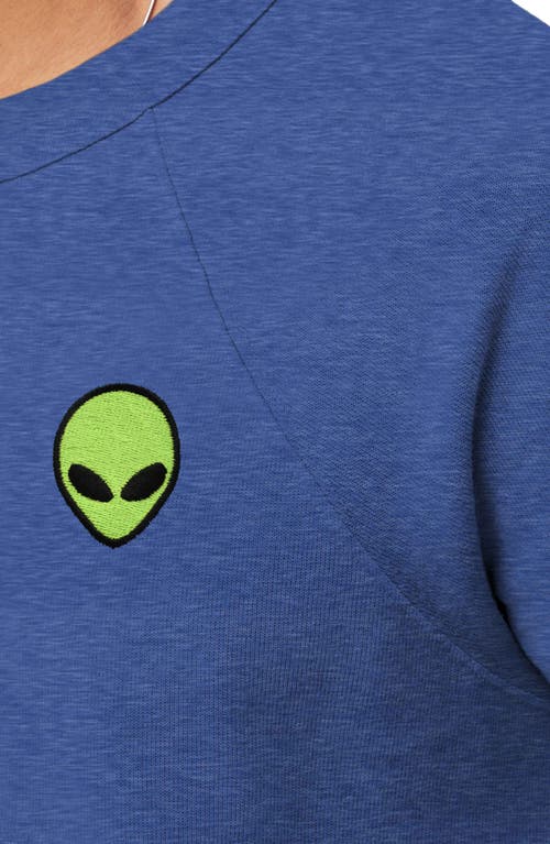 Dalix Alien Fleece Sweatshirt In Heather True Royal