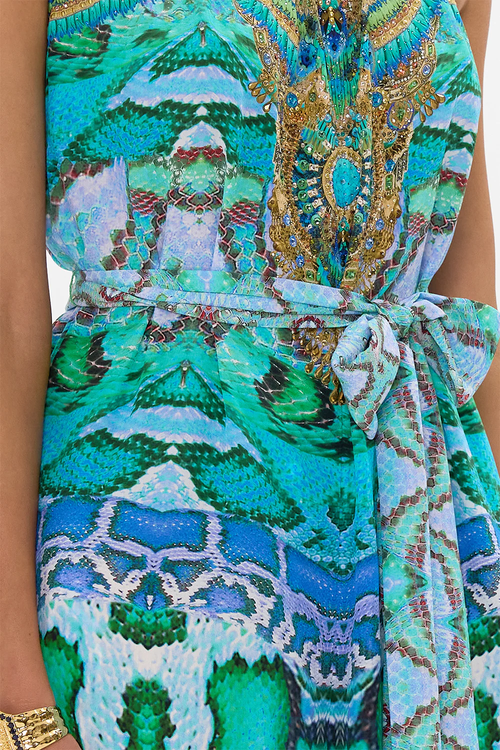 Camilla Tie Waist Strapless Jumpsuit Land Of Wonder In Land Of Wonder