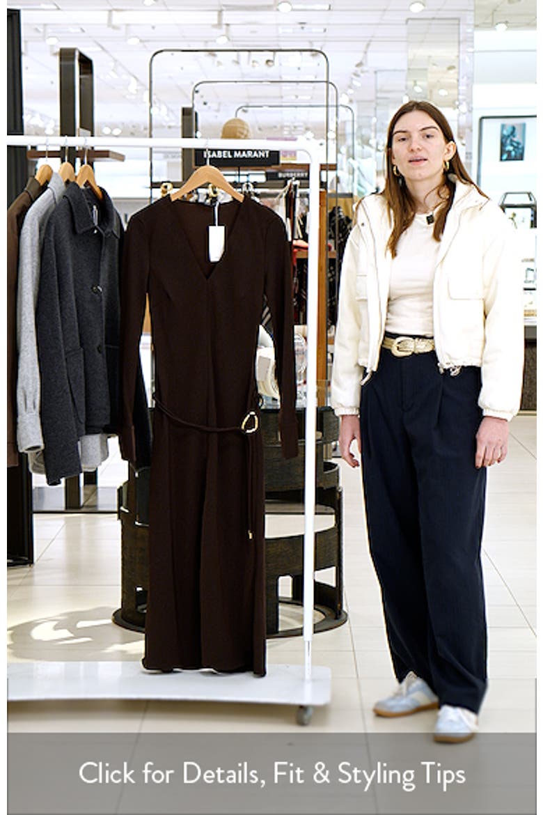 Belted Long Sleeve Midi Dress video
