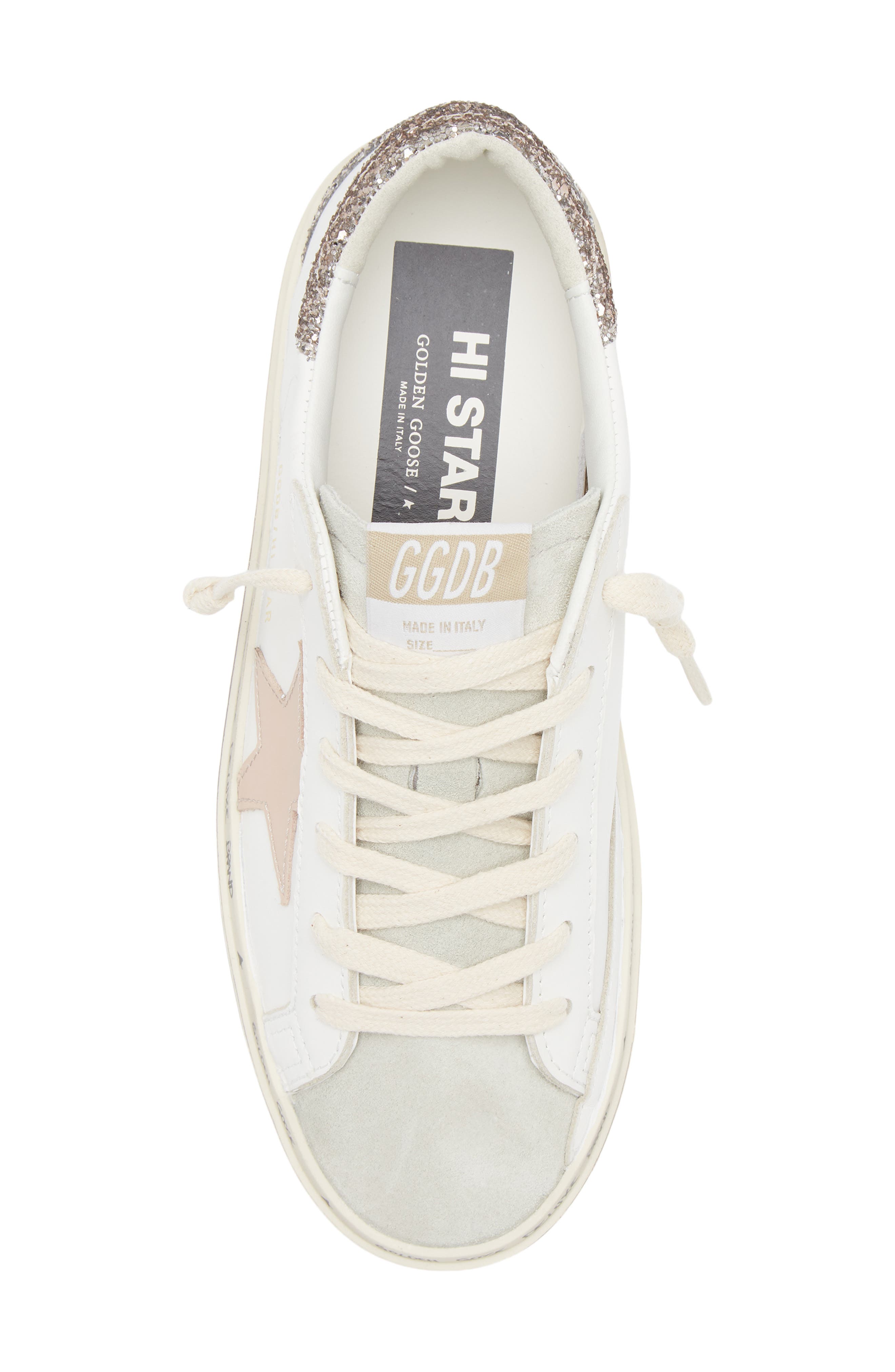Golden Goose Hi Star Platform Sneaker, Alternate, color, White/ Ice/ Moonlight/ Cinder