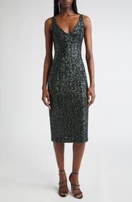 Michael Kors Collection Sequin Embellished Sheath Dress