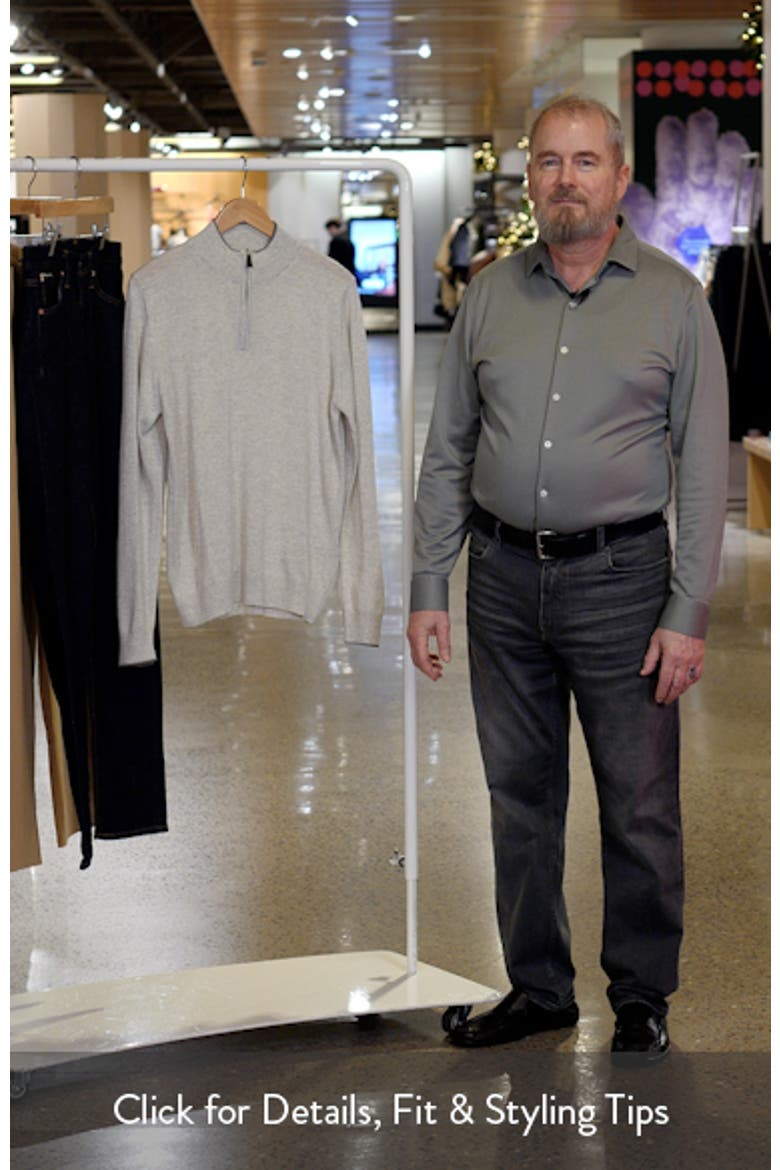 Light Gauge High Neck Quarter Zip Merino Wool Sweater video