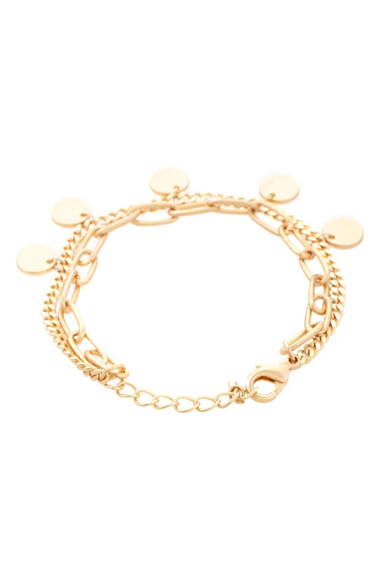 SAACHI Disc Charm Layered Chain Bracelet, Alternate, color, 