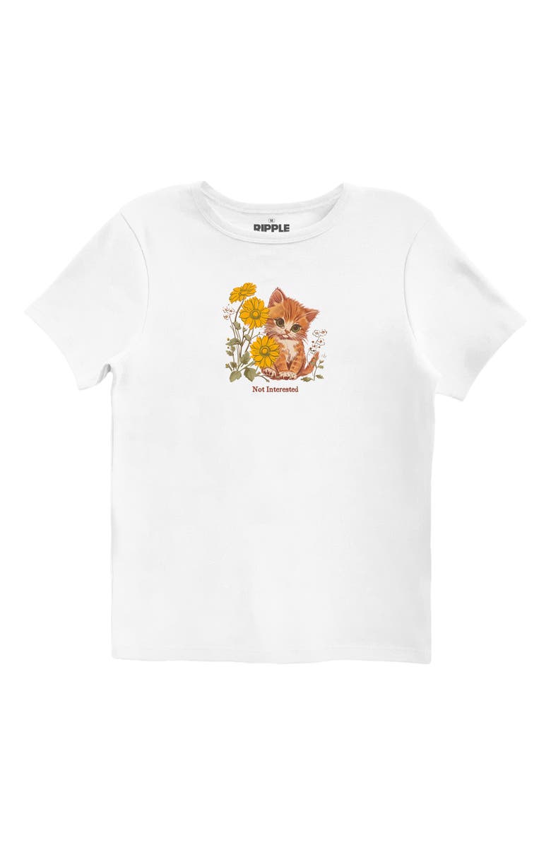 Ripple Junction Not Interested Graphic T-Shirt, Main, color, White