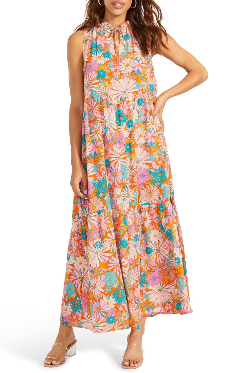 BB Dakota by Steve Madden California Soul Print Halter Dress, Main, color,