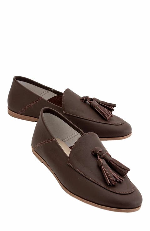 Mona Soft Leather Tassel Loafer (Women)