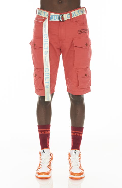 Rocker Belted Slim Fit Cargo Shorts