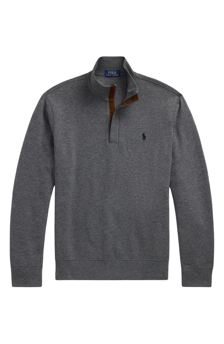 Polo Ralph Lauren Cotton Blend Quarter Zip Pullover, Alternate, color, Barclay Heather