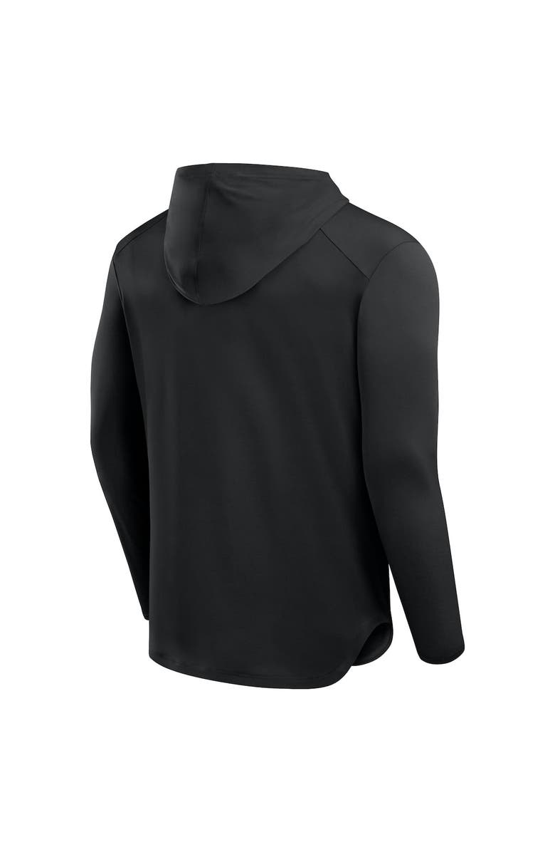 FANATICS Men's Fanatics Gray Kansas City Chiefs Front Office Power Mono Long Sleeve Hoodie T-Shirt, Alternate, color, Black