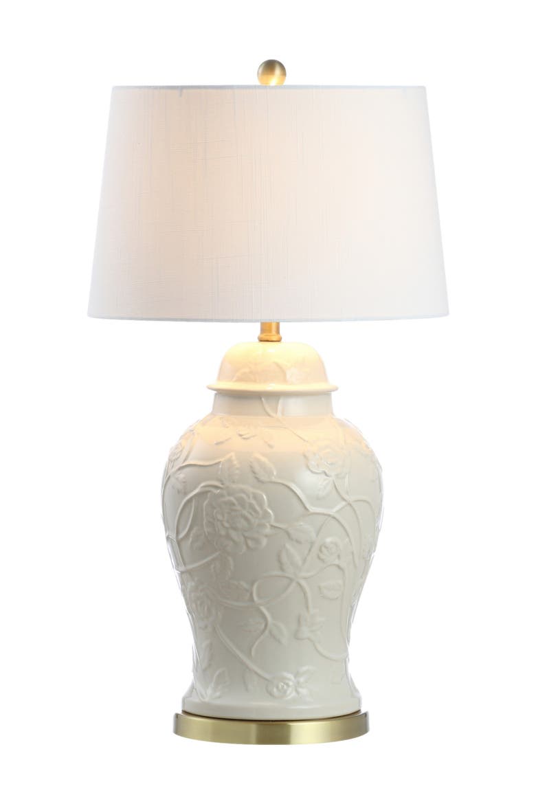 Naiyou 29.5" Ceramic Classic Traditional LED Lamp Table Lamp, Cream, Main, color, Cream