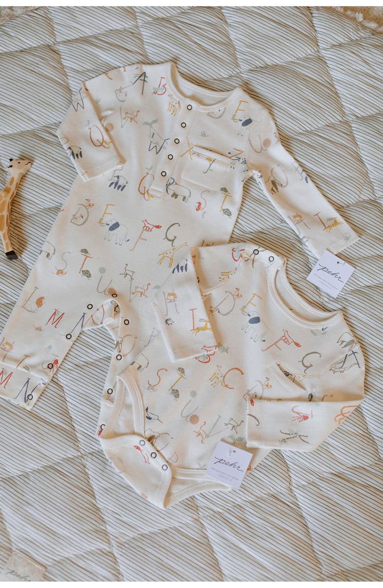 Pehr Henley Organic Cotton Romper, Alternate, color, 