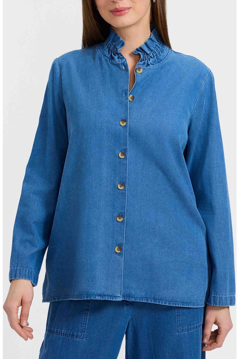 Carolina Denim Button-Up Shirt, Main, color, MEDIUM WASH