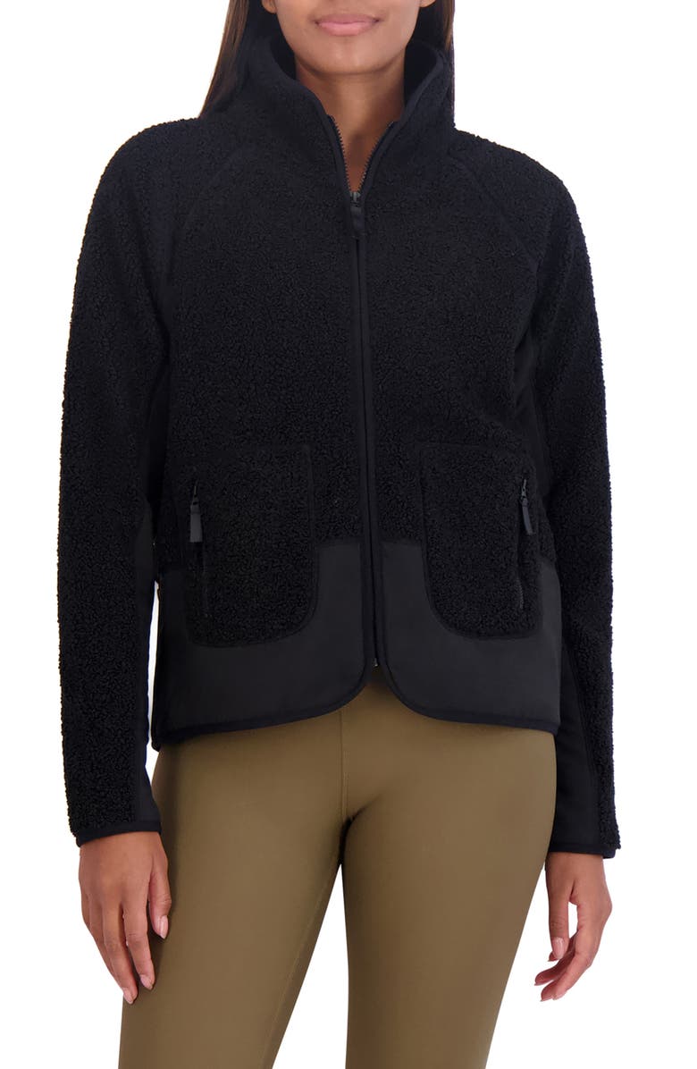 SAGE COLLECTIVE Faux Shearling City Cropped Jacket, Alternate, color, 