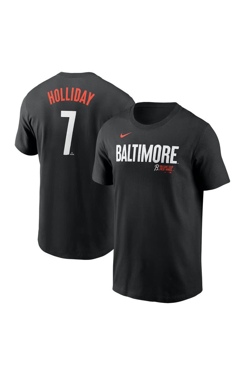 Nike Men's Nike Jackson Holliday Black Baltimore Orioles 2024 City Connect Fuse Name & Number T-Shirt, Alternate, color, Black