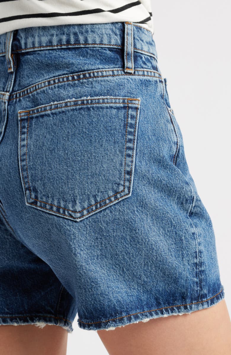 FRAME The Easy High Waist Denim Shorts, Alternate, color, Iris