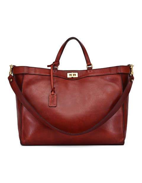 Ixia Genuine Leather Jet Set Travel Tote