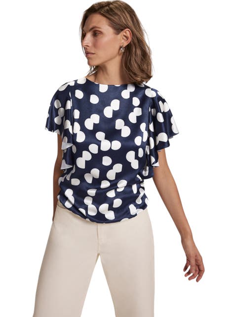 Spot Draped Top