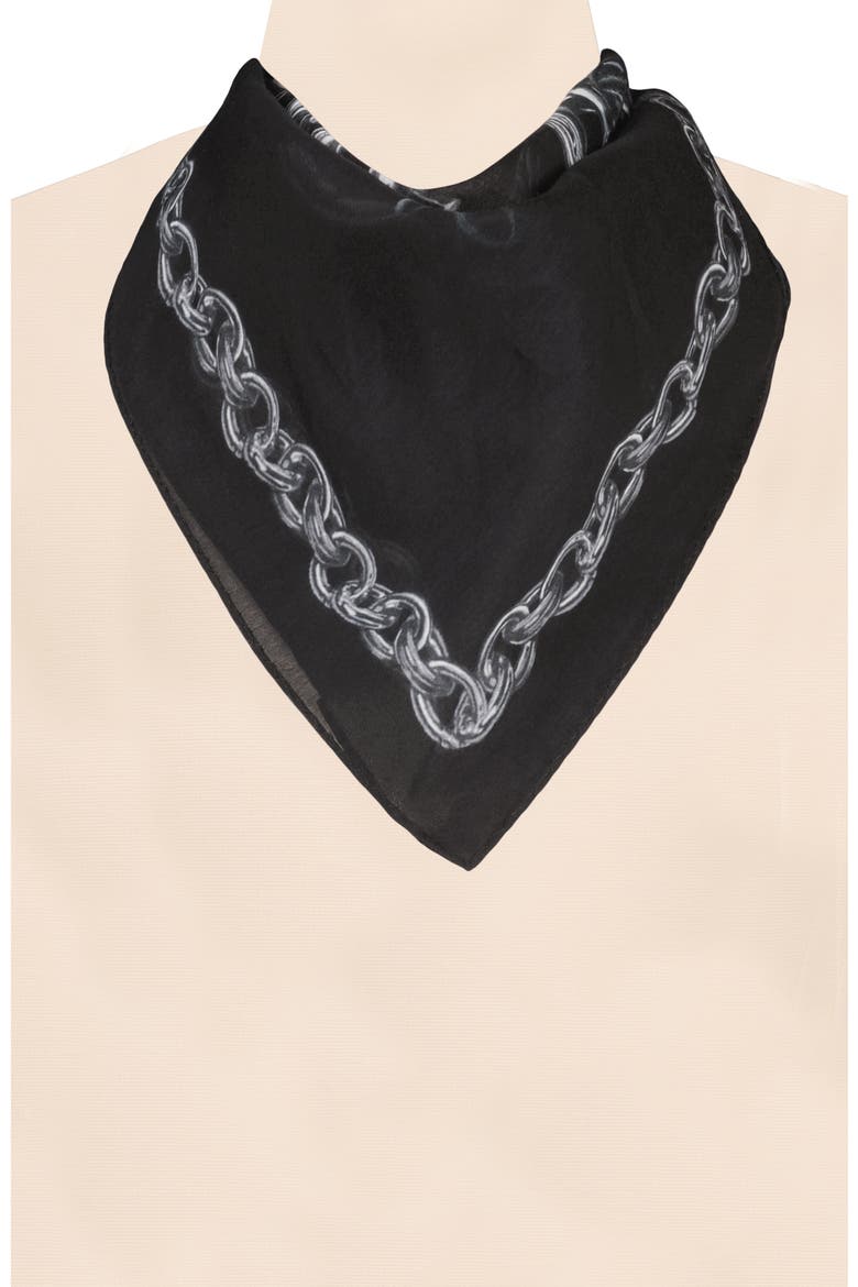 Ignis Cotton & Silk Bandana, Alternate, color, BLACK