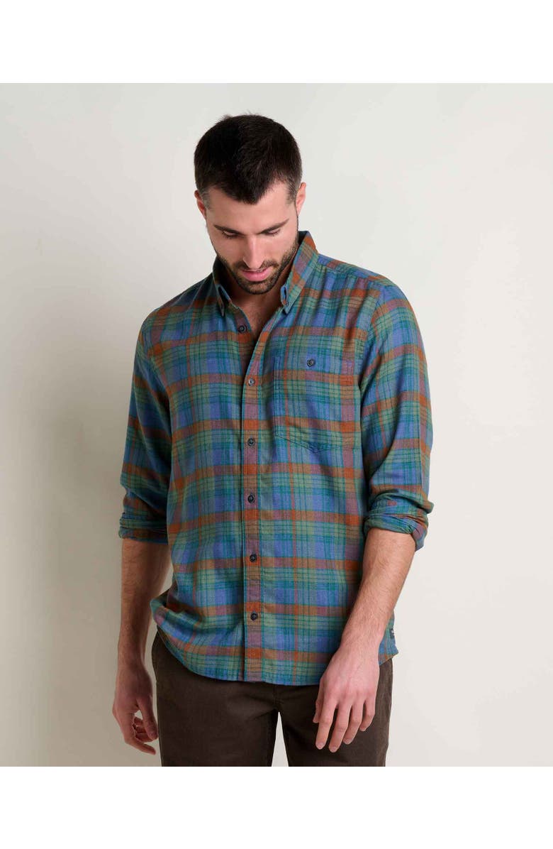 Toad & Co Airsmyth Long Sleeve Shirt, Main, color, Dark Roast Tonal Madras