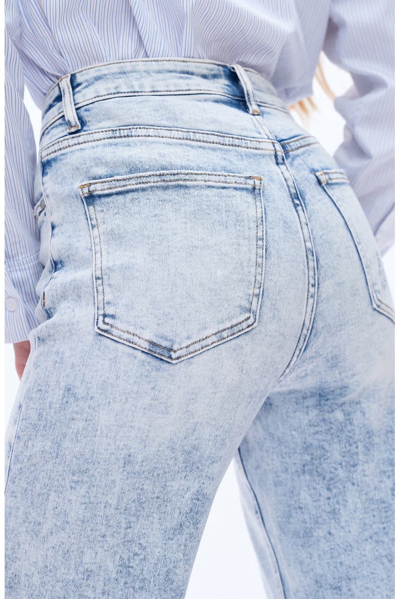High Waist Distressed Straight Leg Jeans, Alternate, color, PARADISE
