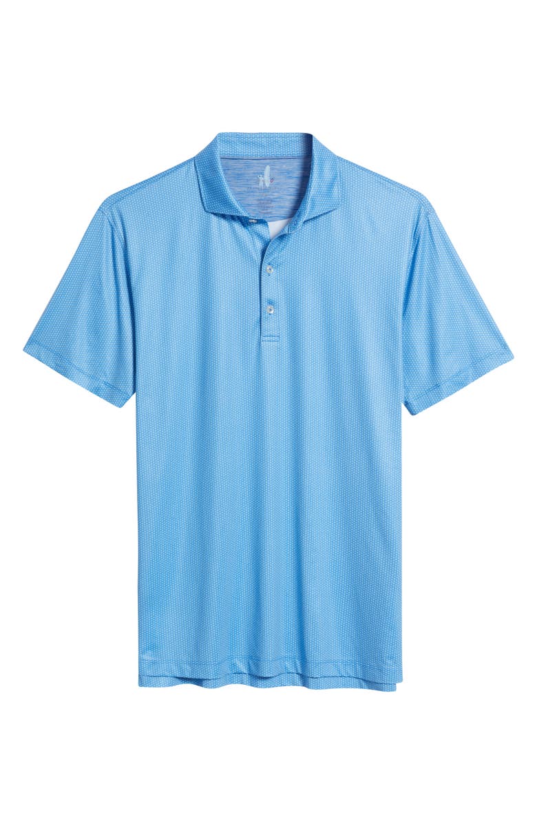 johnnie-O Marlin Microprint Featherweight Performance Polo, Alternate, color, Palisades Blue
