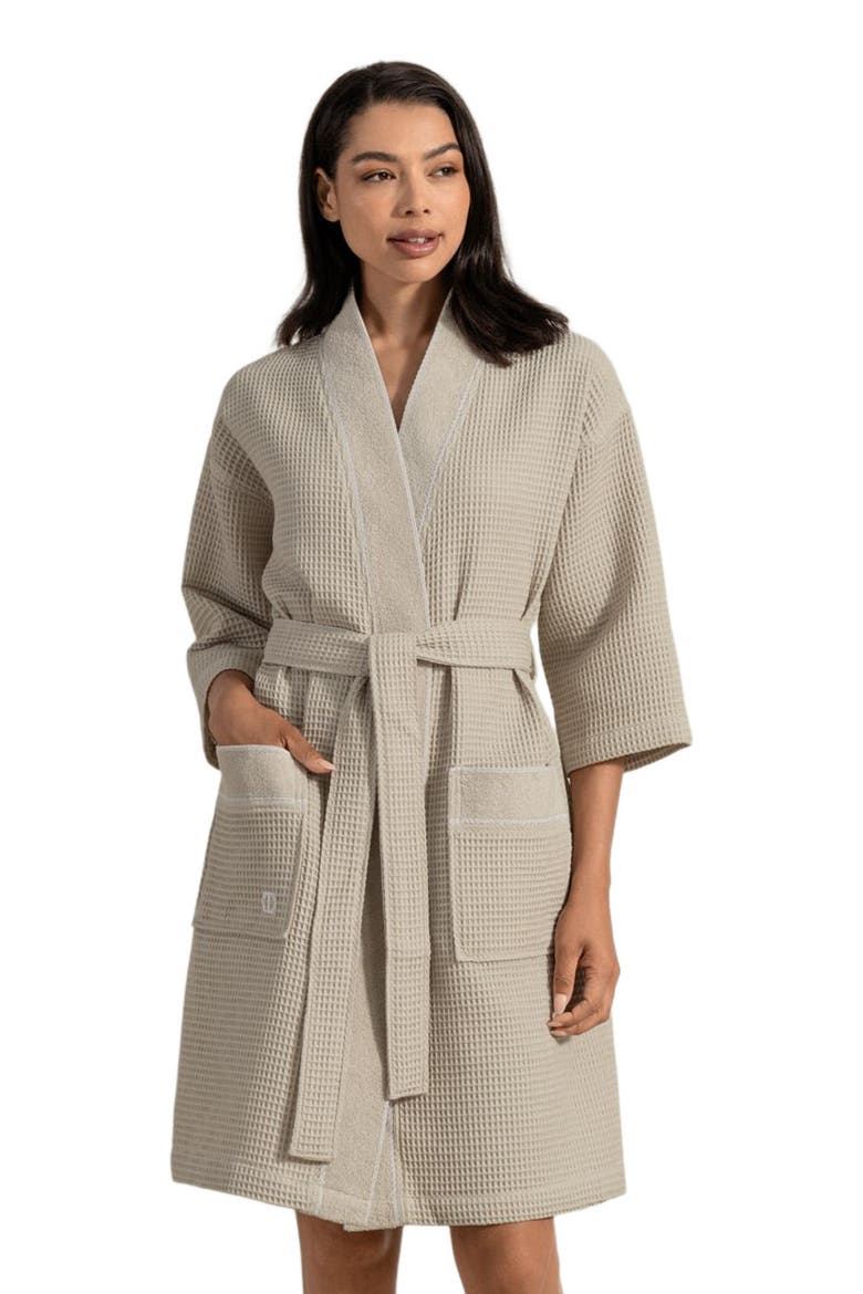 Sauners Unisex Bathrobe, Alternate, color, Beige
