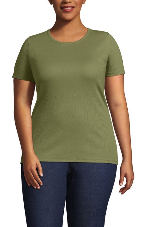 Plus Size Micro Rib T-Shirt