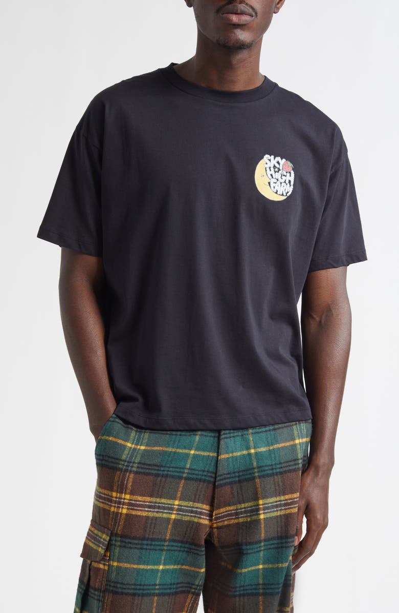 Sky High Farm Workwear Gender Inclusive Perennial SHF Logo Organic Cotton T-Shirt, Main, color, Black